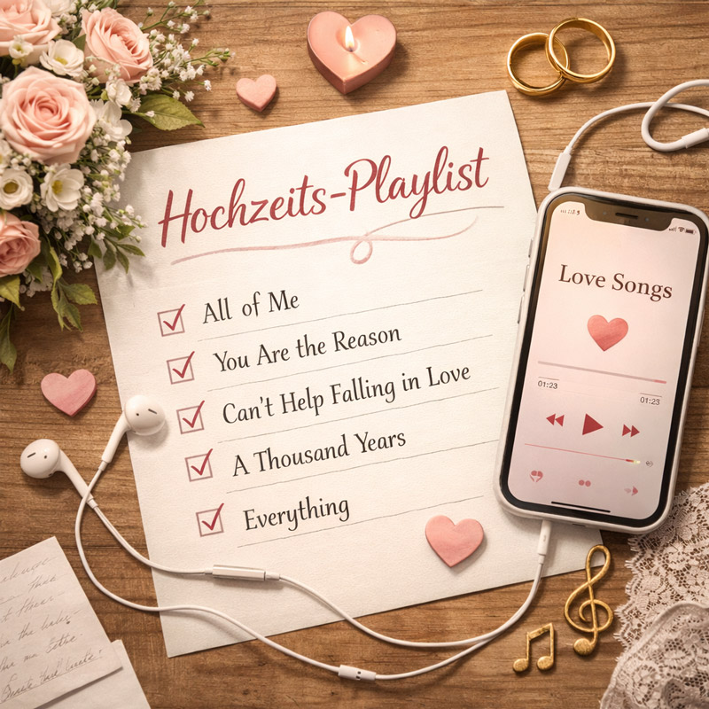 Musik für die Trauzeremonie: Einzug, Ringtausch, Auszug