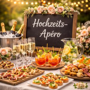 Apéro zur Hochzeit: Getränke, Häppchen und Atmosphäre